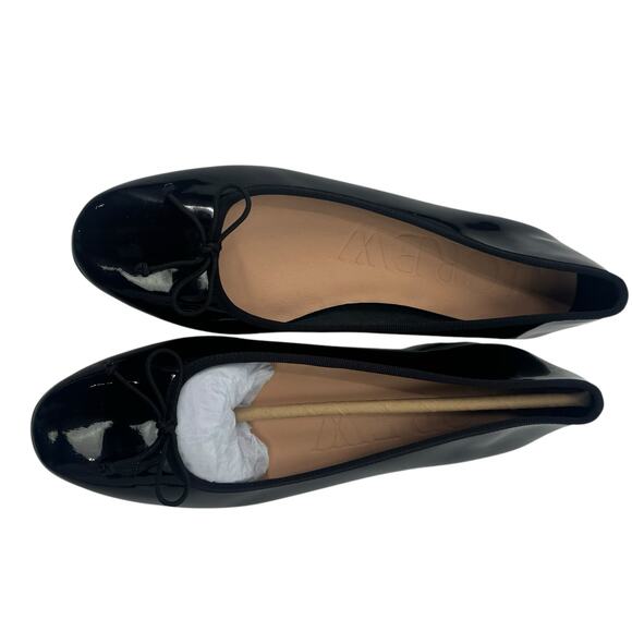 J. Crew Teagan Classic Ballet Pumps in Patent Leather Black Size 7.5 NWOB - Picture 8 of 11